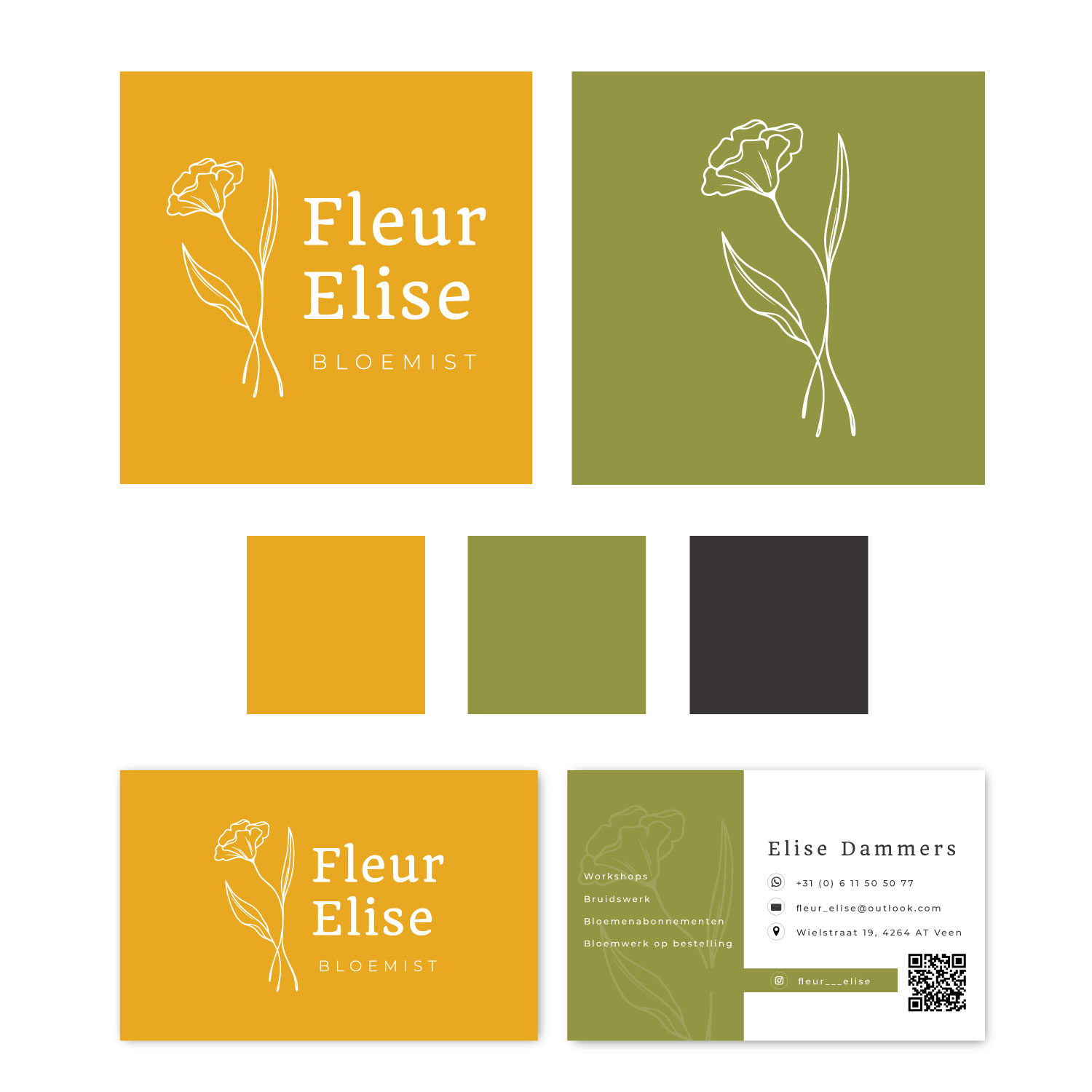 Fleur Elise Bloemist - Huisstijl en visitekaartje